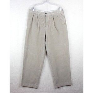 LL Bean Men's Corduroy Pants Beige Size 36 (36x29) Classic Fit